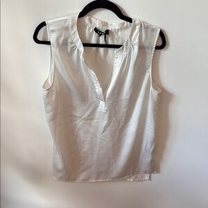 DKNY White Sleeveless Blouse